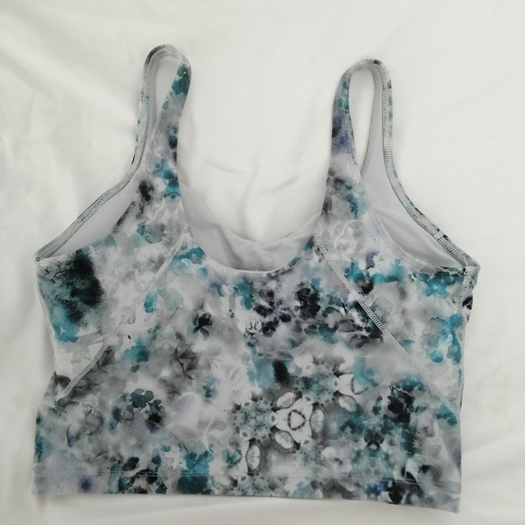 Lululemon Align Crop Tank in Kaleidofloral Multi Gray Blue 8 - Picture 12 of 16